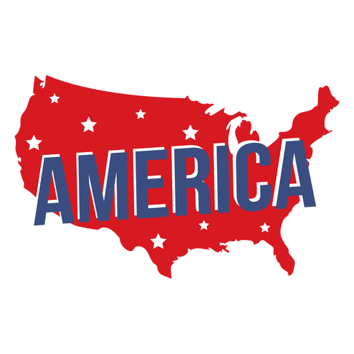 America quote semi flat PNG Design