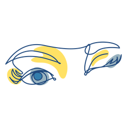 anatomía-rostro-ContinuousContourLine - 0 Diseño PNG
