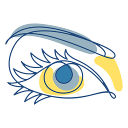 Single eye continuous line  PNG Design