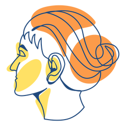 anatomy-face-ContinuousContourLine - 8 Desenho PNG