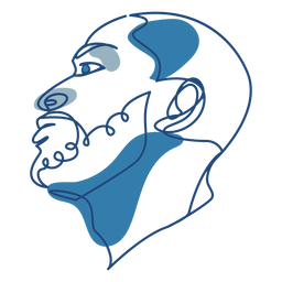 anatomía-rostro-ContinuousContourLine - 11 Diseño PNG