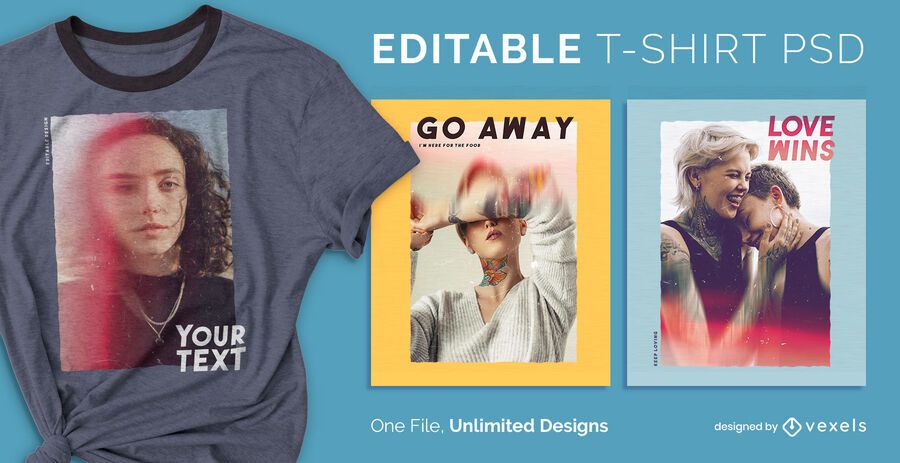 Blurry flash photography scalable t-shirt psd Blurry flash photography scalable t-shirt psd