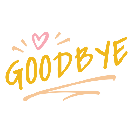 Goodbye quote flat PNG Design
