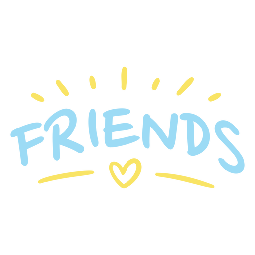 Friends quote flat PNG Design