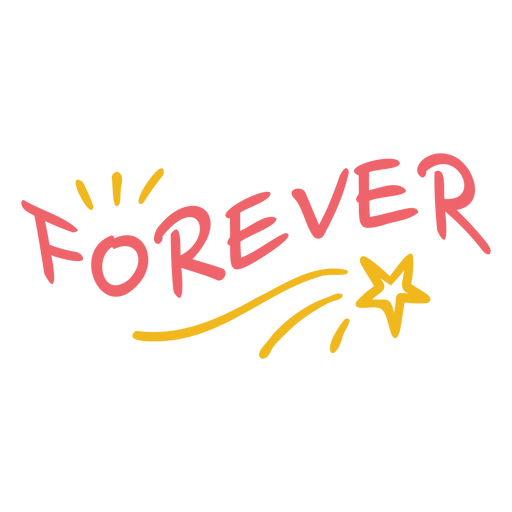 Forever quote flat  PNG Design