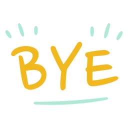 Bye lettering PNG Design