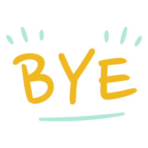Bye lettering