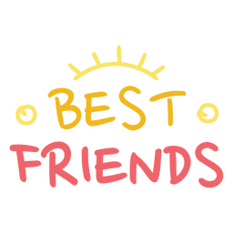 Best friends badge PNG Design Transparent PNG