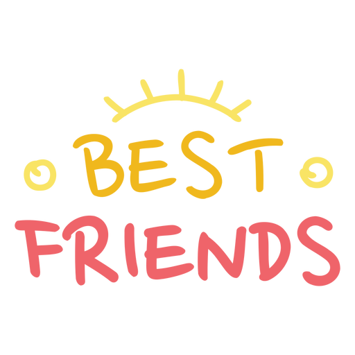 Best friends badge PNG Design