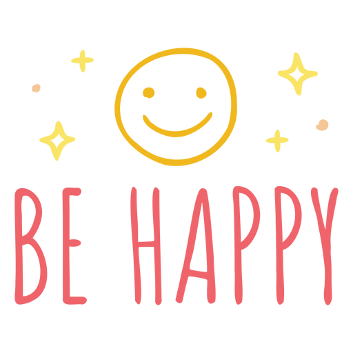 Be happy badge PNG Design
