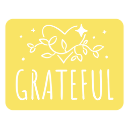 Grateful quote cut out