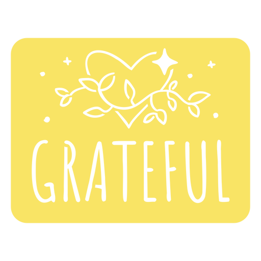 Grateful quote cut out PNG Design