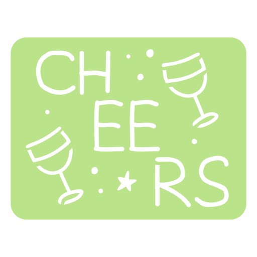 Cheers quote cut out PNG Design
