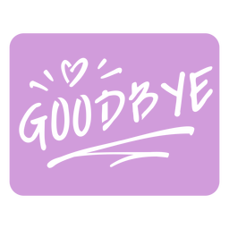 Goodbye quote cut out PNG Design