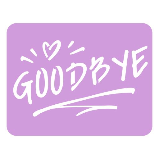 Goodbye quote cut out PNG Design