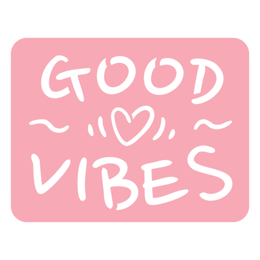 Good vibes heart quote cut out PNG Design