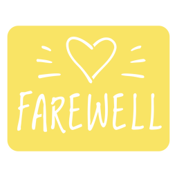 Farewell quote cut out PNG Design