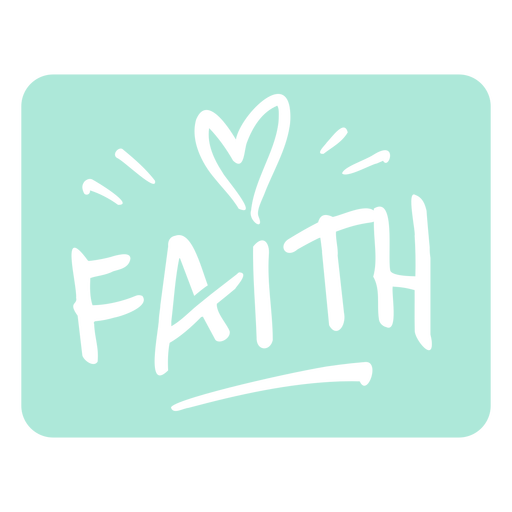 Faith ausgeschnittenes Abzeichenzitat PNG-Design