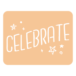 Celebre a citação do distintivo recortado Desenho PNG