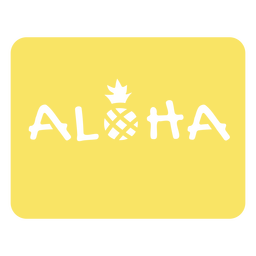 Aloha pineapple quote cut out