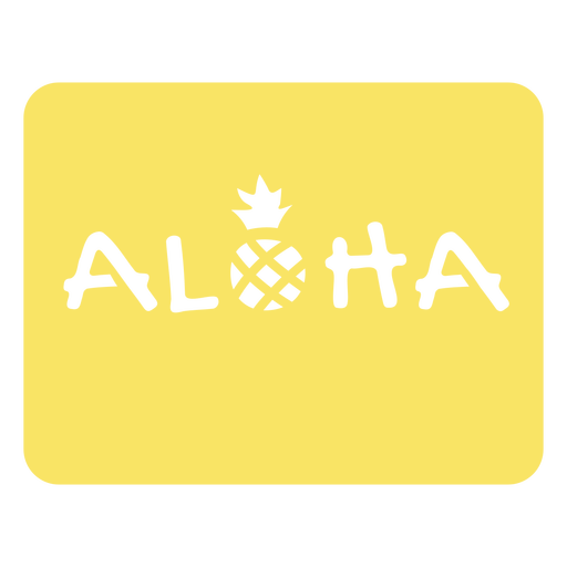 Aloha-Ananas-Zitat ausgeschnitten