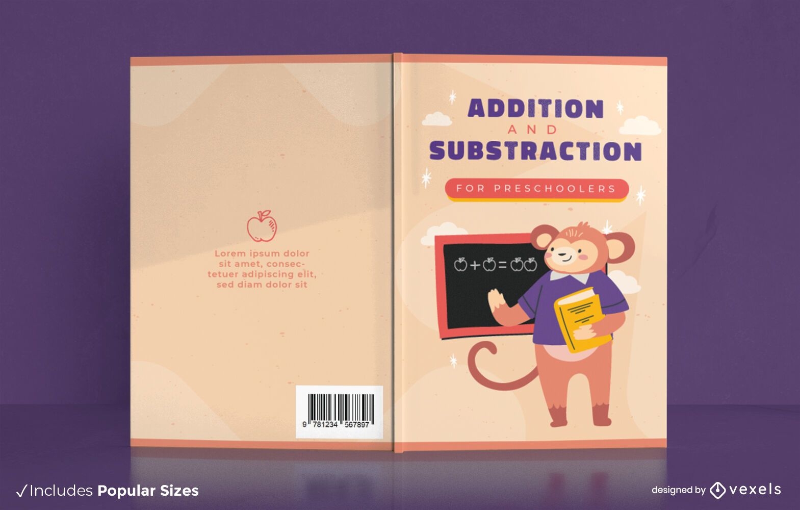Math book preschool education cover design