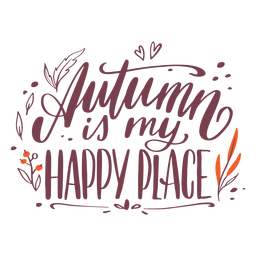 Autumn is my happy place badge