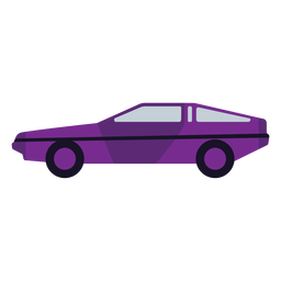 Violet car semi flat PNG Design