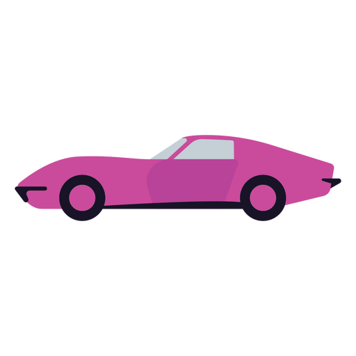 Purple car semi flat PNG Design