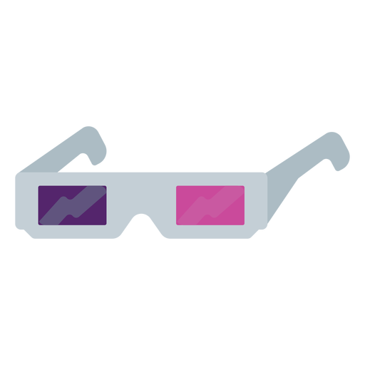 3D glasses semi flat PNG Design