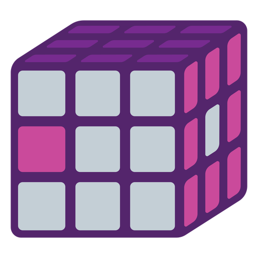 Rubick's cube flat PNG Design