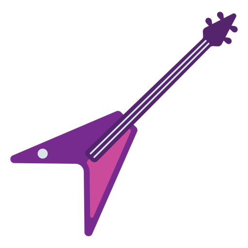 Flying V guitarra eléctrica plana Diseño PNG