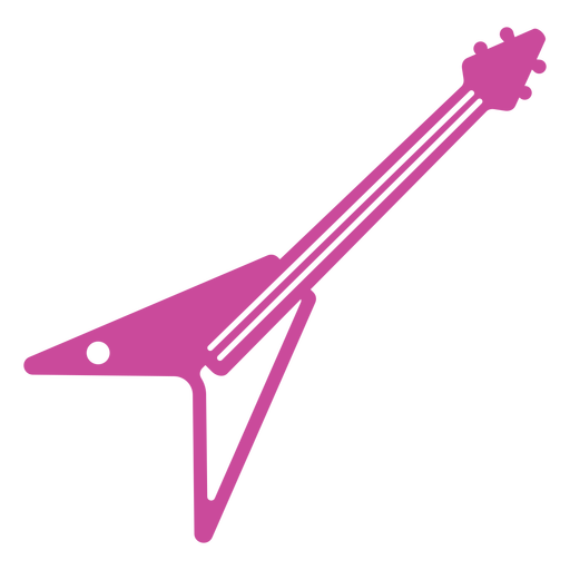 Electric guitar filled stroke PNG Design