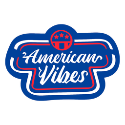 American vibes patriot quote flat  PNG Design