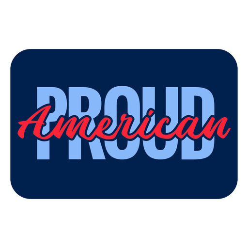 Proud American quote flat PNG Design
