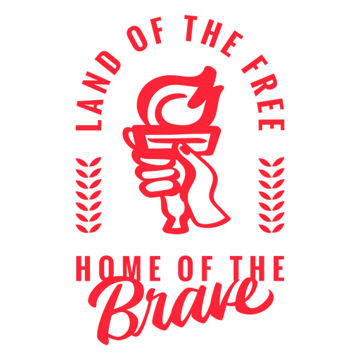 Home of the brave badge