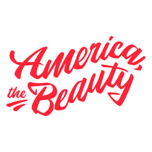 America the beauty PNG Design