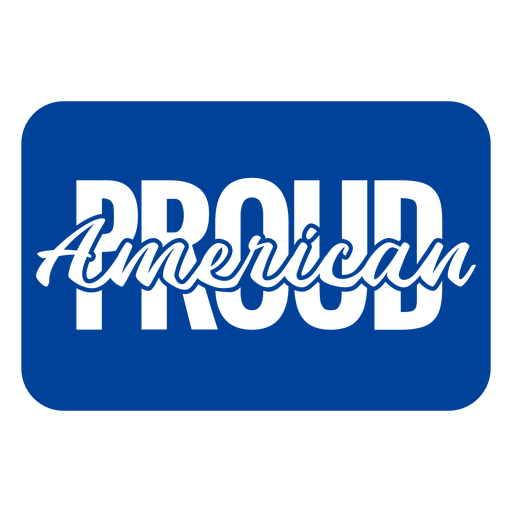 Proud American quote cut out PNG Design