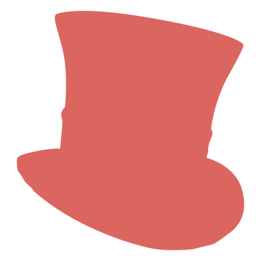 Silueta de sombrero de copa Diseño PNG