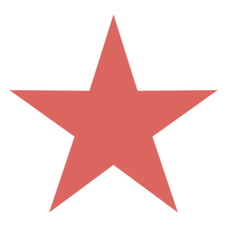 Red star shape flat