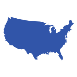 silhueta do mapa dos EUA Transparent PNG