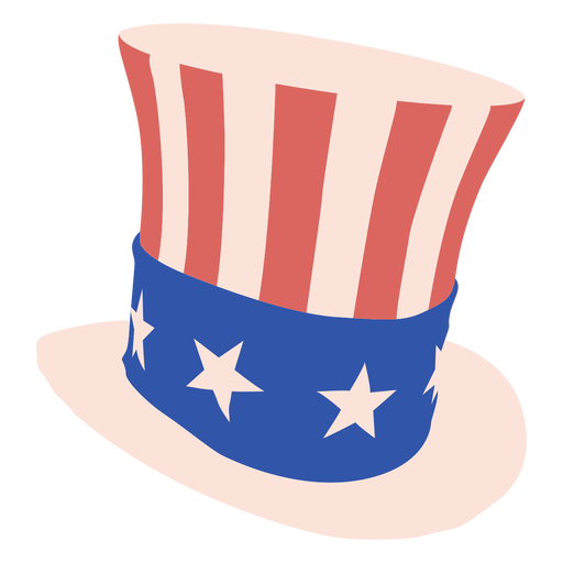 Sombrero de copa americano plano Diseño PNG