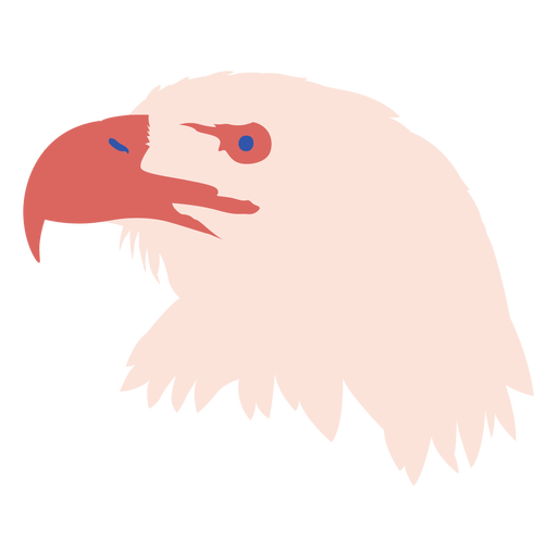 Cabeça de animal de águia de pássaro plana Desenho PNG