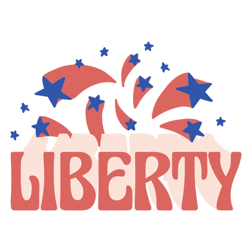 Liberty fourth of july badge
