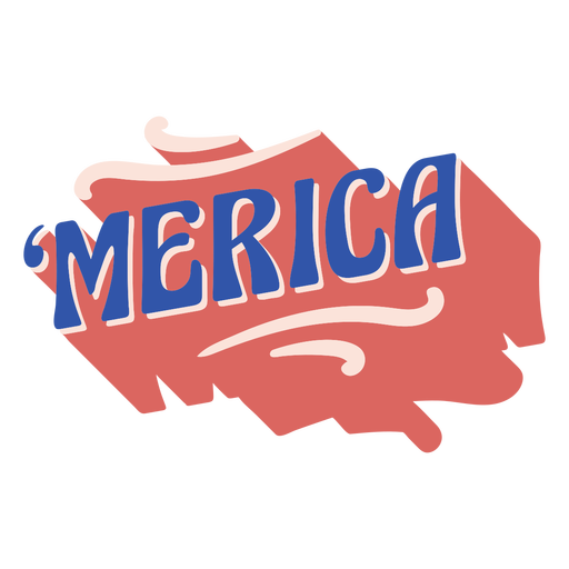 Flaches Merica-Abzeichen PNG-Design