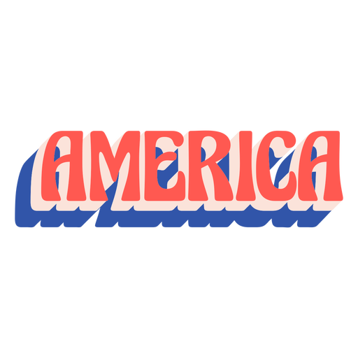 Amerika flaches Abzeichen PNG-Design