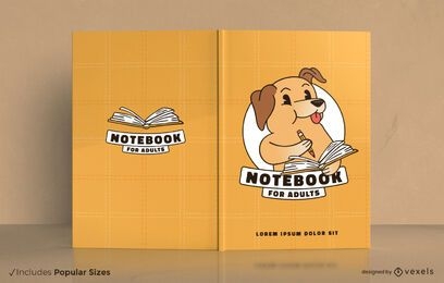 Notebook for adults dog cartoon cover design