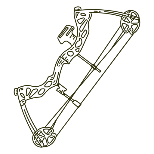 Small crossbow weapon stroke PNG Design