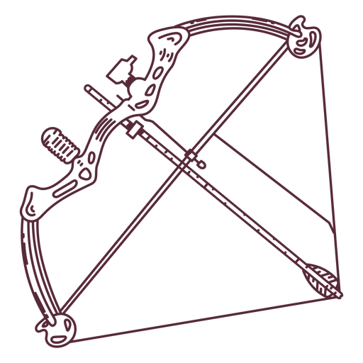 Big crossbow weapon stroke PNG Design