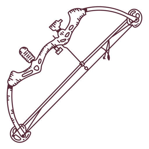 Crossbow weapon stroke PNG Design